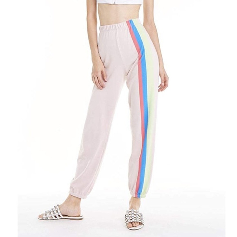 NWT Wildfox mellow stripes sweat pink